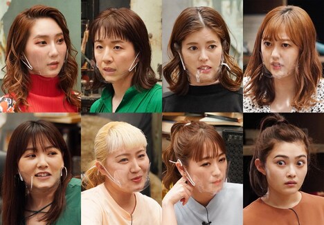 「女子メンタル」に出場する（上段左から）ファーストサマーウイカ、浜口京子、神田愛花、菊地亜美、（下段左から）野呂佳代、丸山桂里奈、鈴木奈々、井上咲楽。(c)フジテレビ