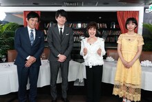 （左から）博多華丸・大吉、平野レミ、山之内すず。(c)東海テレビ
