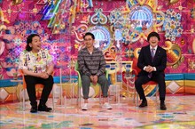 （左から）見取り図・盛山、おぎやはぎ矢作、蛍原徹。(c)テレビ朝日