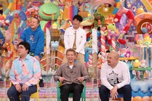 （前列左から）マヂカルラブリー村上、ニューヨーク嶋佐、鬼越トマホーク坂井、（後列左から）サルゴリラ赤羽、パンサー尾形。(c)テレビ朝日