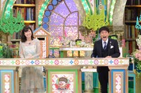 玉巻映美（MBSアナウンサー）とダウンタウン浜田（右）。