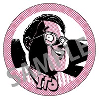 サスペンダーズ依藤の缶バッジ。