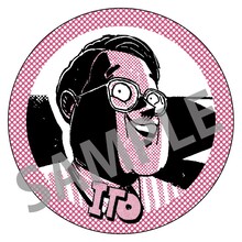 サスペンダーズ依藤の缶バッジ。