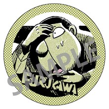 サスペンダーズ古川の缶バッジ。