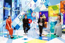 （左から）池田美優、宮川大輔、バカリズム、鷲見玲奈。(c)関西テレビ