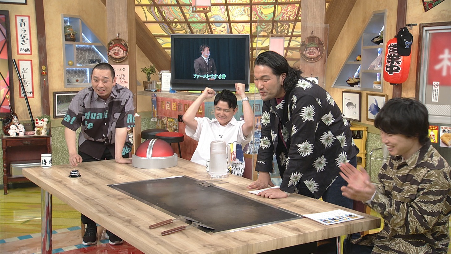 「相席食堂」で「千鳥の野球チームを作ろう」シーズン2に臨む千鳥と見取り図。(c)ABCテレビ