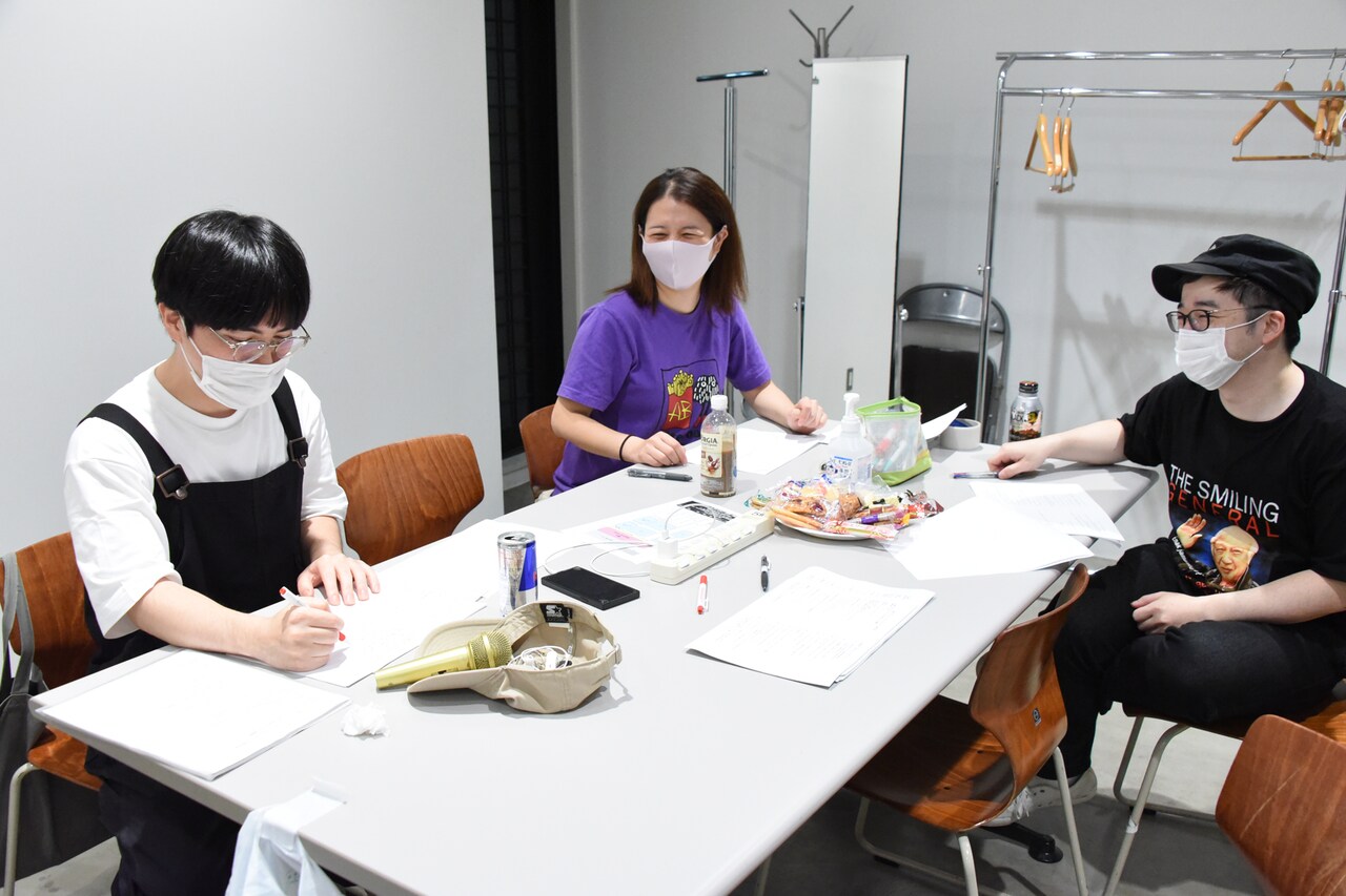 稽古中の様子。