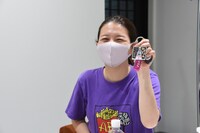 グッズのキーホルダーをずっと家の鍵に付けていたというターリーターキー玉さん。