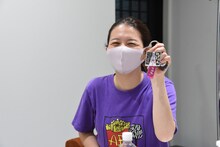 グッズのキーホルダーをずっと家の鍵に付けていたというターリーターキー玉さん。