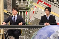 （左から）よゐこ濱口、渡邊圭祐。(c)フジテレビ