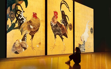 「巨大映像で迫る五大絵師 -北斎・広重・宗達・光琳・若冲の世界-」会場イメージ。