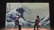 BSフジの特番「遂に開幕!『巨大映像で迫る五大絵師』に迫る!」のワンシーン。