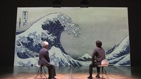 BSフジの特番「遂に開幕！『巨大映像で迫る五大絵師』に迫る！」のワンシーン。