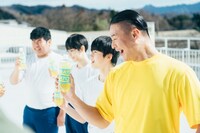 CM撮影中の様子。