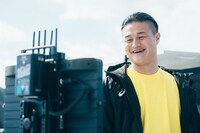 CM撮影中の様子。