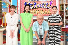 左から佐藤栞里、夏目三久、所ジョージ、関根麻里。(c)日本テレビ