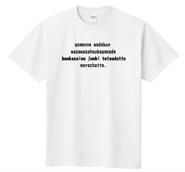 ネルソンズ岸デザインのTシャツ。