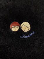 刺繍Tシャツ（ブラック）のデザイン。