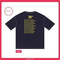 「笑い飯の漫才天国～結成20+1周年記念ツアー」のTシャツ（ネイビー）。