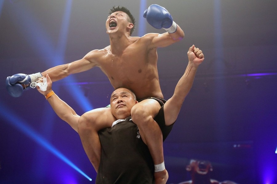 「K-1 WORLD GP 2021 JAPAN ～K-1ライト級タイトルマッチ～」の様子。