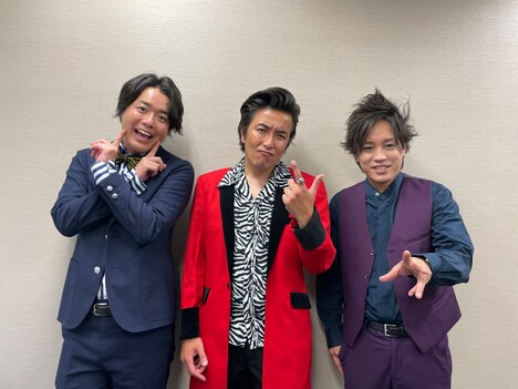 左からぺこぱシュウペイ、TAIGA、ぺこぱ松陰寺。