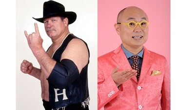 左からスタン・ハンセン、ユリオカ超特Q。