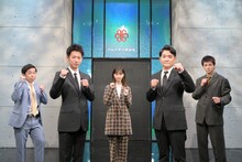 （左から）霜降り明星せいや、佐藤健、西野七瀬、千鳥ノブ、山田裕貴。(c)TBS