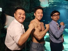 （左から）アンタッチャブル山崎、なかやまきんに君、おいでやす小田。(c)TBS