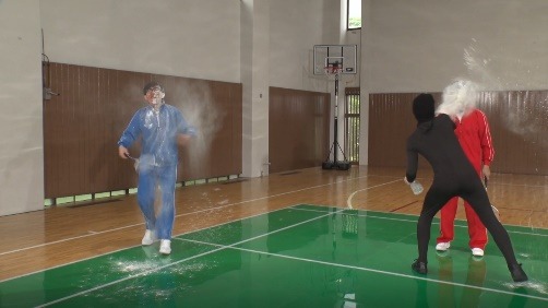 「マッチポンプ劇場 おあずけ！ロート」無惨バドミントンより。