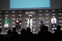 左から髭男爵、速水もこみち、小澤征悦、城彰二。