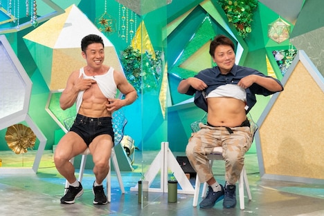 なかやまきんに君とサバンナ八木。(c)ABCテレビ