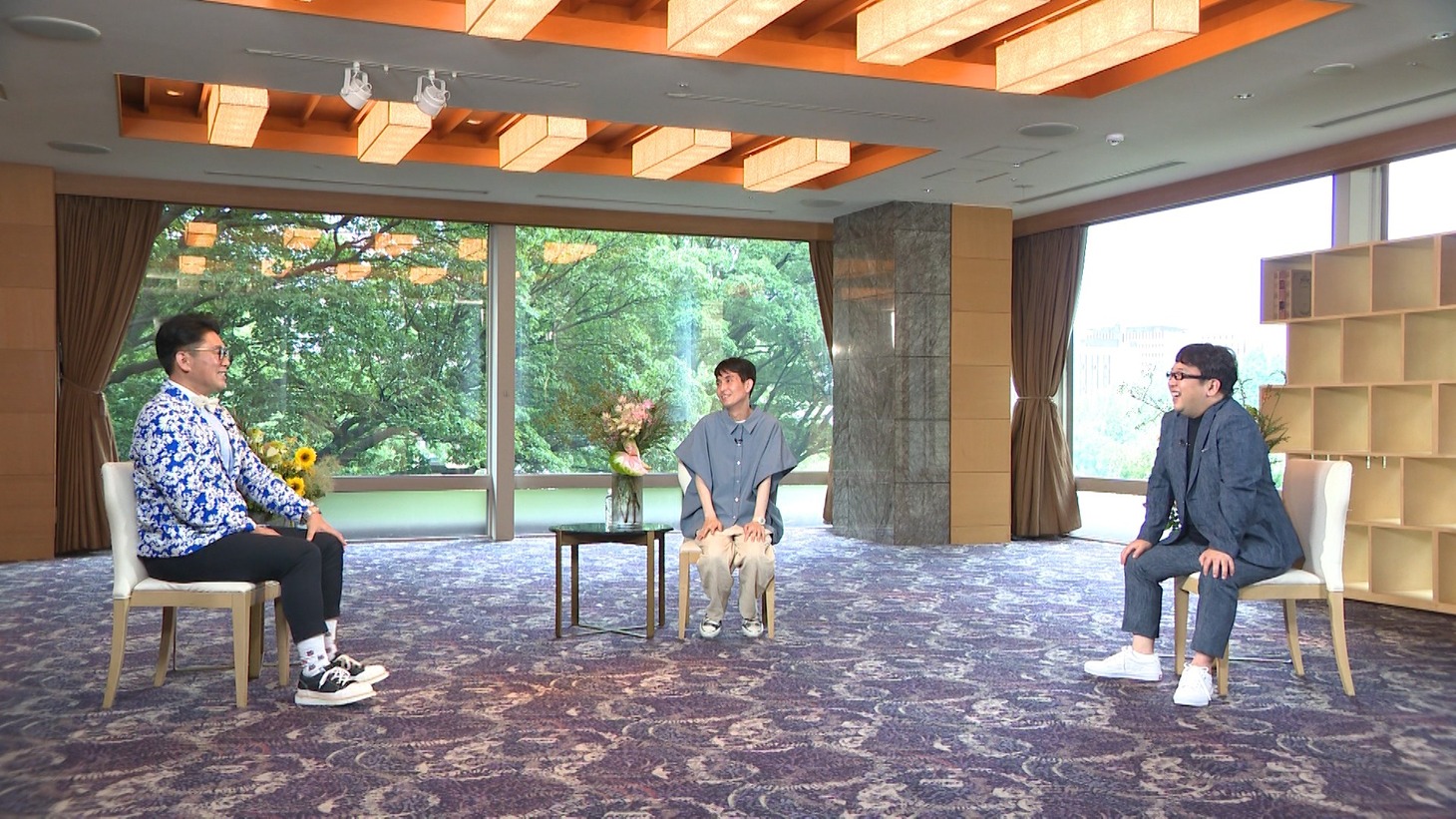 （左から）ビビる大木、カラテカ矢部、キャイ～ン天野。(c)フジテレビ
