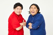 ビスケットブラザーズ。左がきん、右が原田。