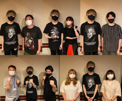 （左上から時計回りに）川谷絵音とさらば青春の光・森田、川谷絵音と平沢あくび、川谷絵音と金子厚武氏、川谷絵音とTEAM BANANA、川谷絵音とアイロンヘッド。