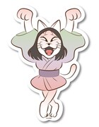 「吉本新喜劇妖怪画」のダイカットステッカー。