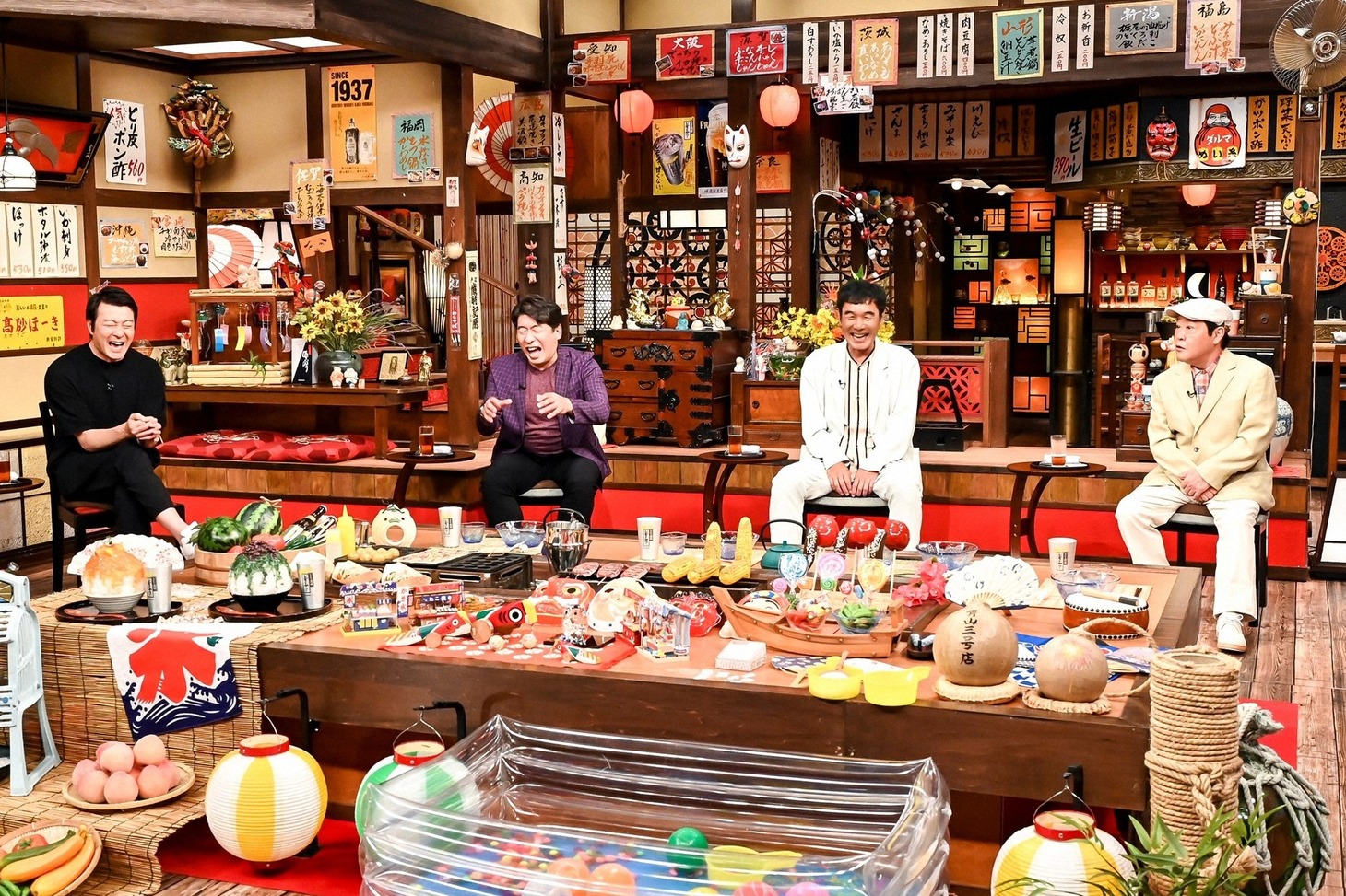 加藤浩次とダチョウ倶楽部。(c)TBS