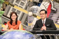 小澤陽子アナ、アリタ哲平。(c)フジテレビ