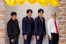 「男だらけのあるある選手権」に挑戦する（左から）岡野陽一、ダイタク、ルシファー吉岡。