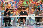 （左から）千原ジュニア、FUJIWARA藤本、ぺこぱシュウペイ。(c)テレビ朝日