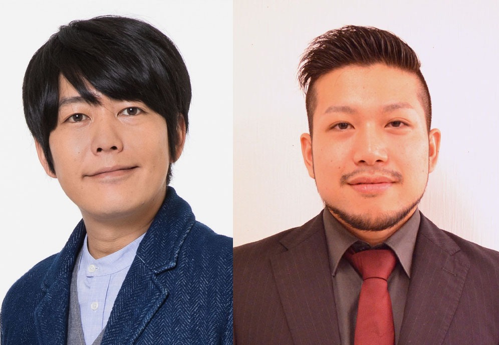 「三四郎のオールナイトニッポン0」にゲスト出演する、うしろシティ阿諏訪（左）と赤もみじ村田（右）。