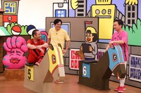 （左から）千鳥・大悟、博多華丸、かまいたち山内。(c)関西テレビ