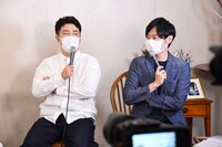 密着撮影を振り返る和牛。