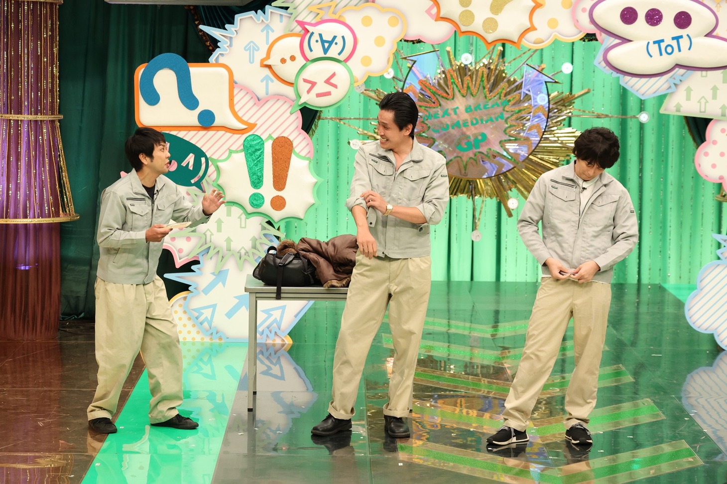 や団。左から、本間キッド、ロングサイズ伊藤、中嶋。(c)フジテレビ