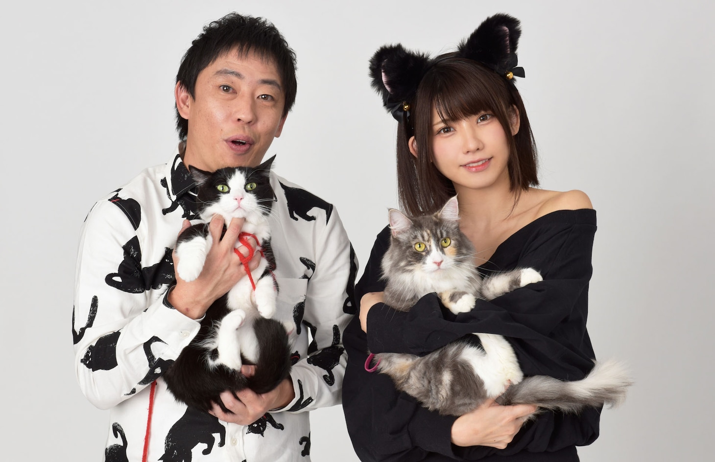 さらば青春の光・森田（左）とえなこ（右）。