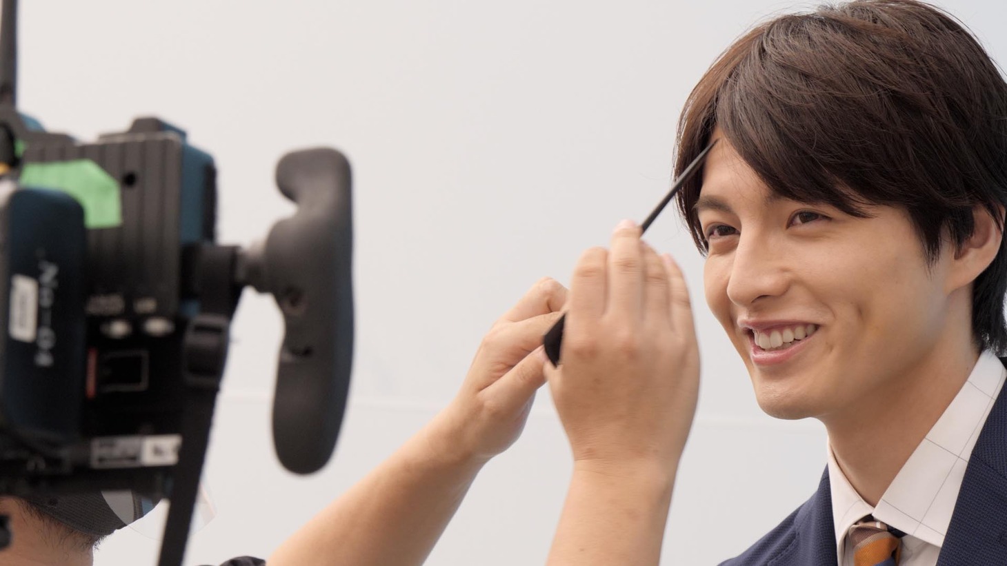 WebCM「社会人」編の撮影中の様子。