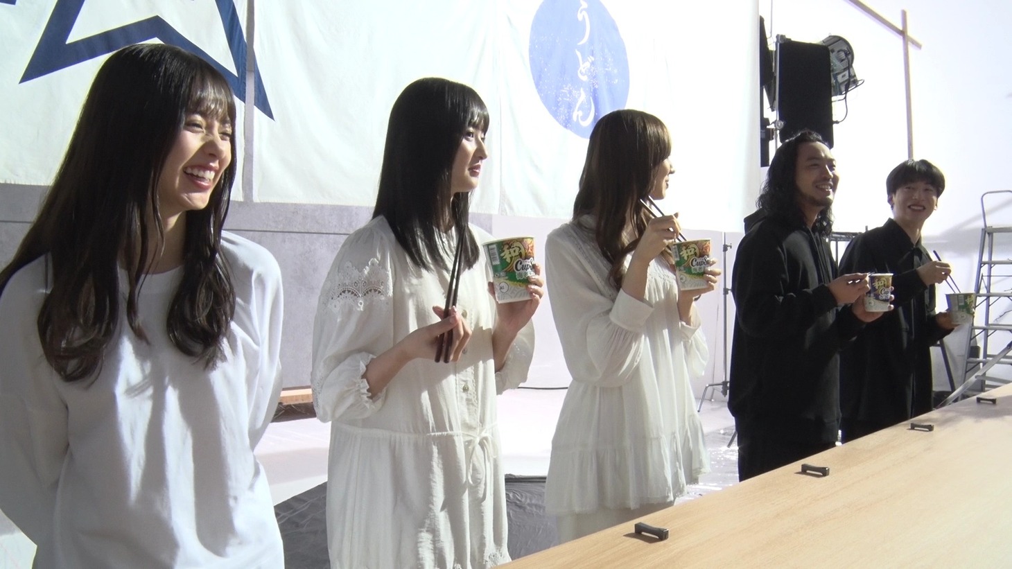 新CM「そば・うどん」編の差打て意中の様子。
