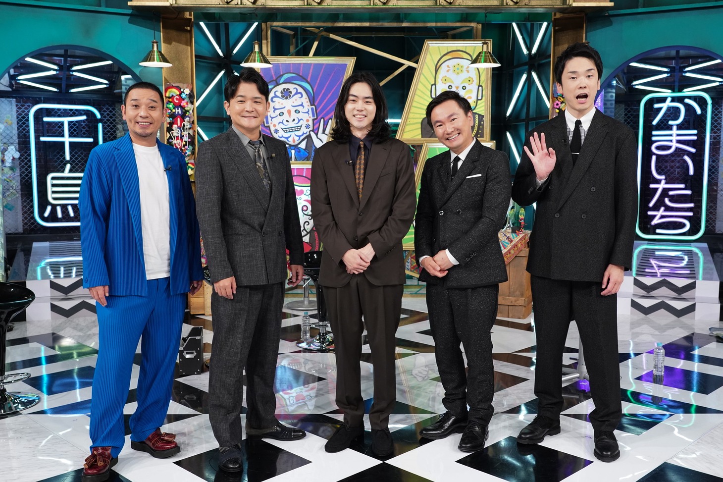 左から千鳥、菅田将暉、かまいたち。(c)日本テレビ