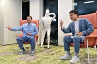 千鳥・大悟と南海キャンディーズ山里。(c)ABCテレビ