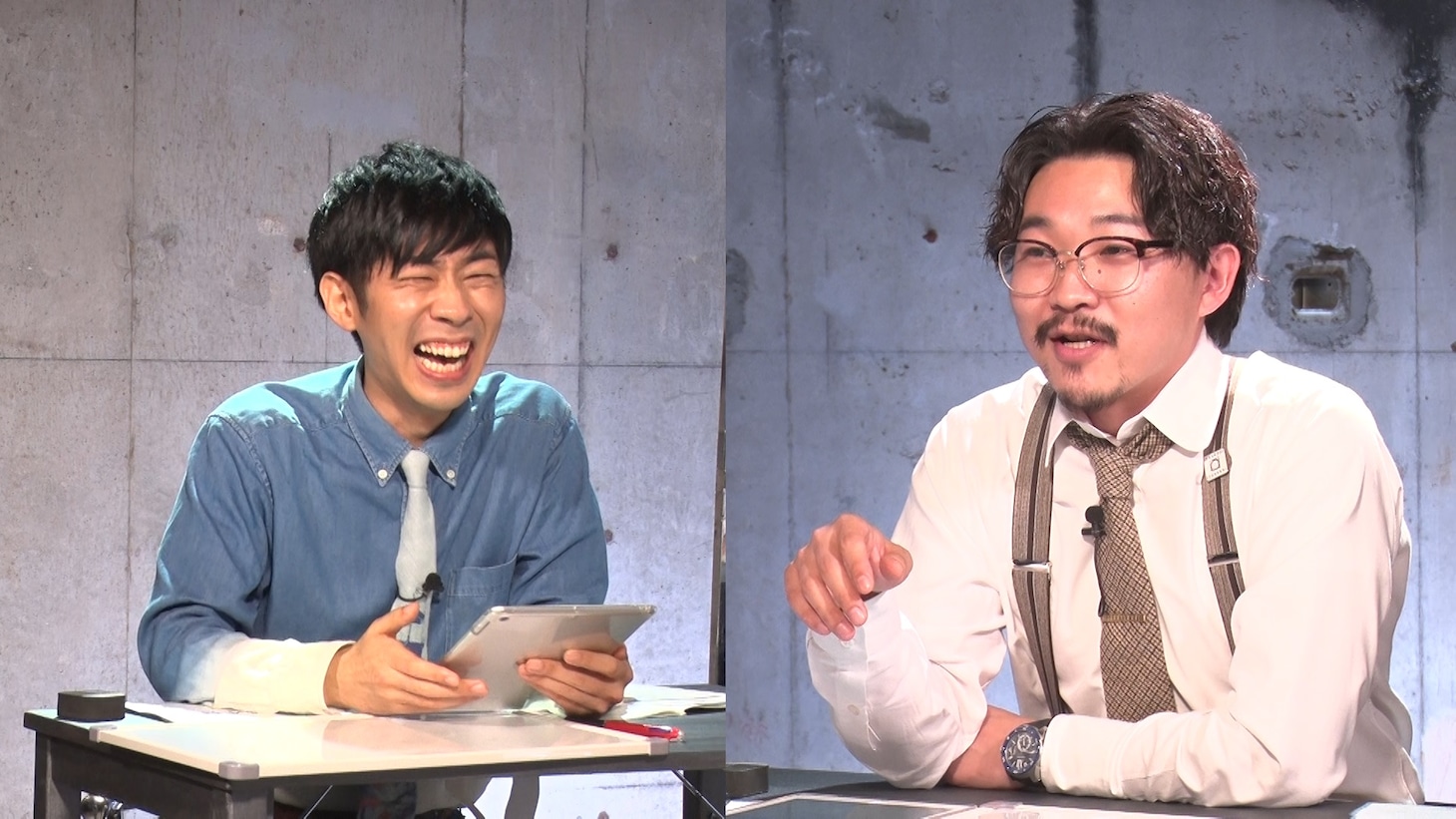 （左から）トンツカタン森本、オズワルド伊藤。(c)テレビ朝日