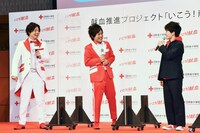 ぺこぱと鈴木福（右）。